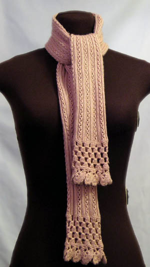 Recycled Dusty Peach Sweater Scarf