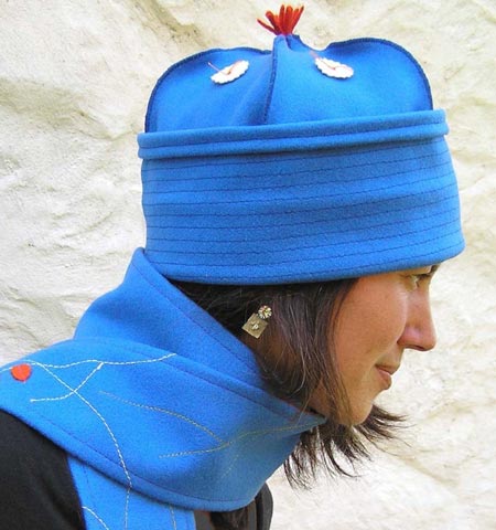 Blue Roll-Up Dome Hat