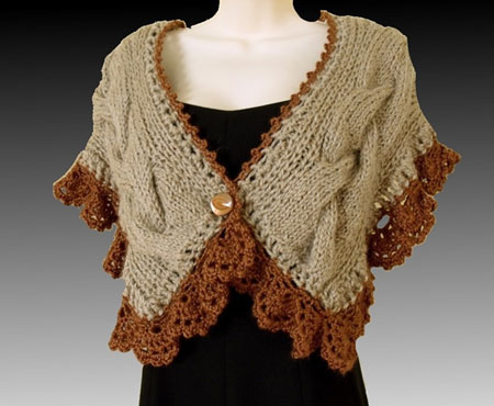 Victorian Style Cable-Knit Capelet