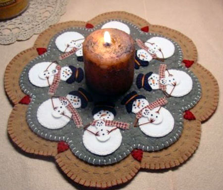 Snowman Candle Mat Pattern