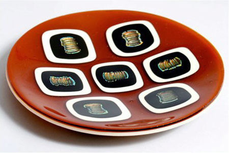 Fused Glass Retro Design Bowl