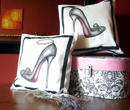 Set of Two Stiletto Throw Pillows