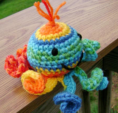 Crocheted Amigurumi Octopus Doll