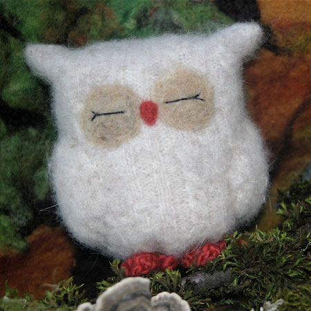 Felted Sweater Owl