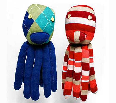 Recycled Socks Octopus Dolls