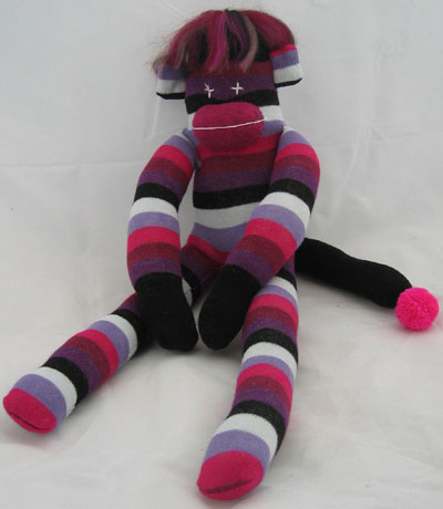 Maxi-Size Striped Sock Monkey