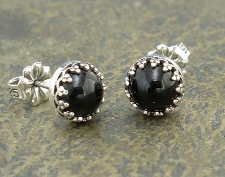 Black Onyx Stud Earrings