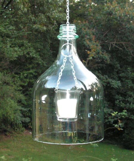 Hanging Wine Bottle Lantern