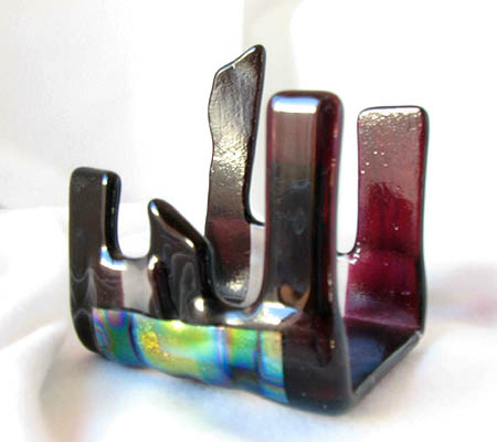Fused Glass Business Card Holder