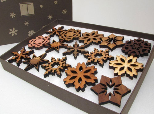 Wooden Snowflake Ornaments