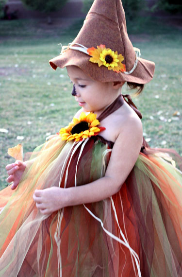 Scarecrow Halloween Costume Tutu With Felt Hat