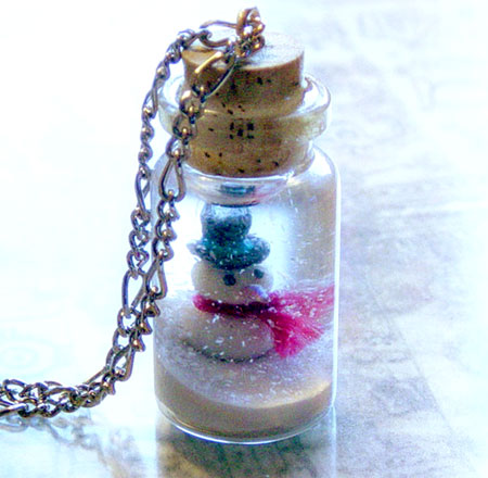 Snowman Snow Globe Pendant