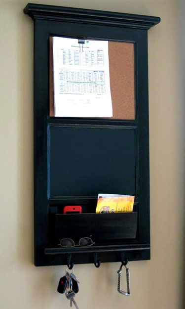 Chalkboard Key Hook Organizer