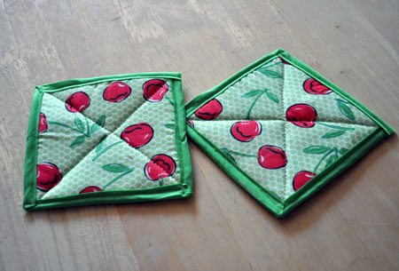 Red Cherries Pot Holders