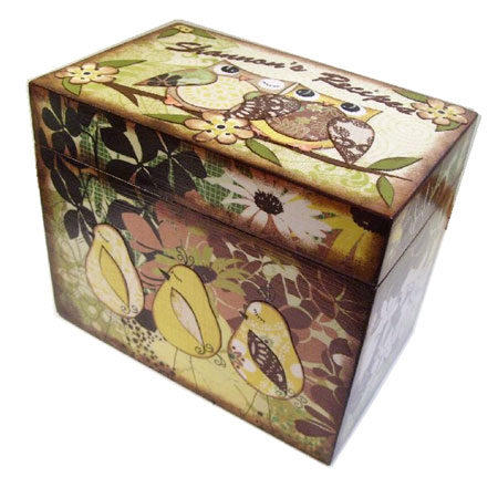 Custom Decoupage Recipe Box