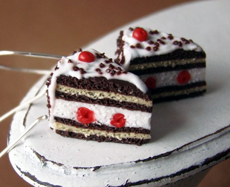 Black Forest Cake Earrings