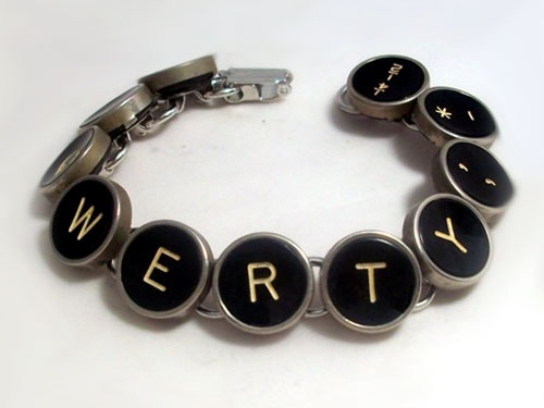 Vintage Typewriter Charm Bracelet