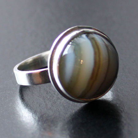 Agate Bullet Ring