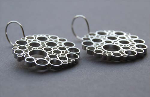 Sterling Silver Honeycomb Earrings