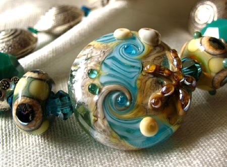 Sea Green Lampwork Bracelet