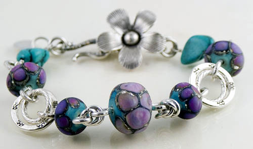 Dragon Scales Lampwork Bracelet