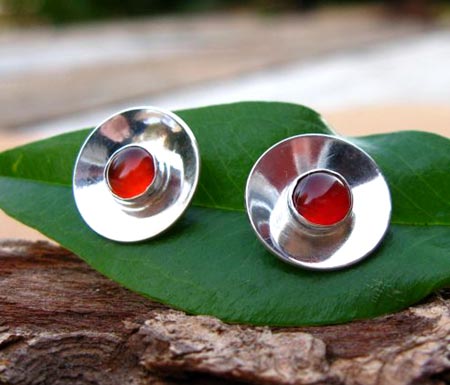 Reflective Carnelian Earrings