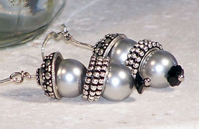 Silver Pearl Earrings