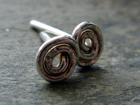 Sterling Silver Swirl Earrings