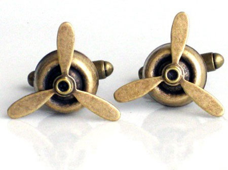 Airplane Propeller Cufflinks