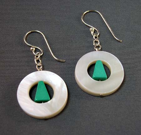 Mother of Pearl Donut Earrings