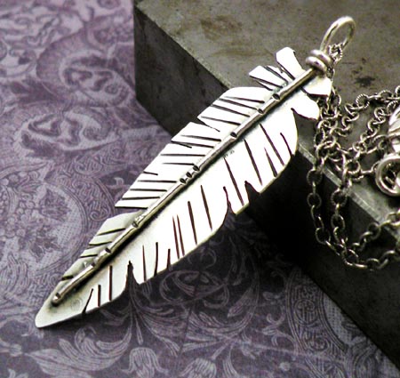 Silver Feather Pendant