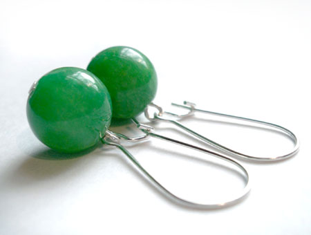 Grass Green Calcite Earrings