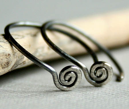 Open Hoop Swirl Earrings