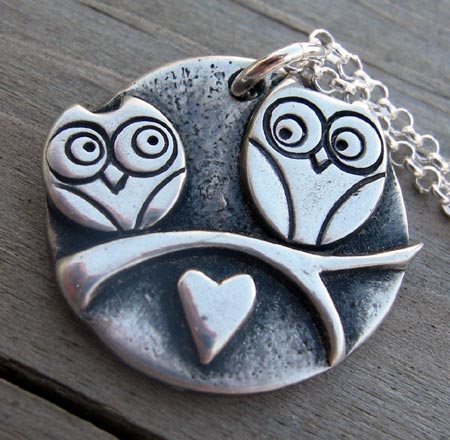 PMC Silver Owl Pendant