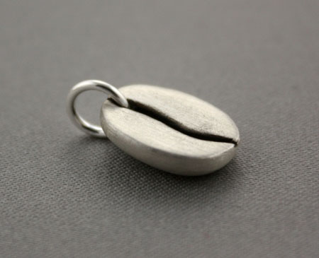 Sterling Silver Coffee Bean Charm