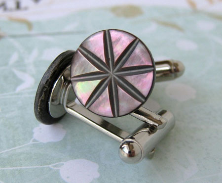 Mother Of Pearl Starburst Cufflinks