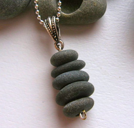 Stacked Lake Stones Pendant