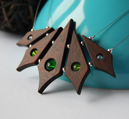 Geometric Wood Necklace