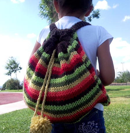 Childrens Knit Backpack