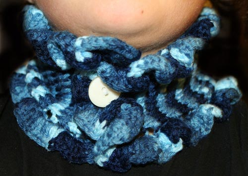 Crochet Ruffle Cowl