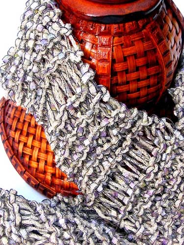 Novelty Silver Sparlke Yarn Scarf