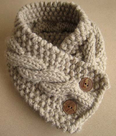 Handmade Cable-Knit Neck Cowl