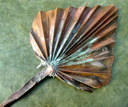 Electroformed Palm Leaf Sculpture