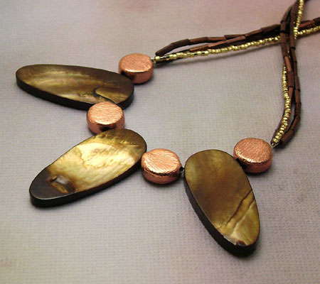 Copper and Bronze Shell Necklace