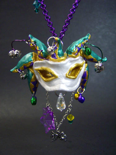 Mardi Gras Mask Necklace