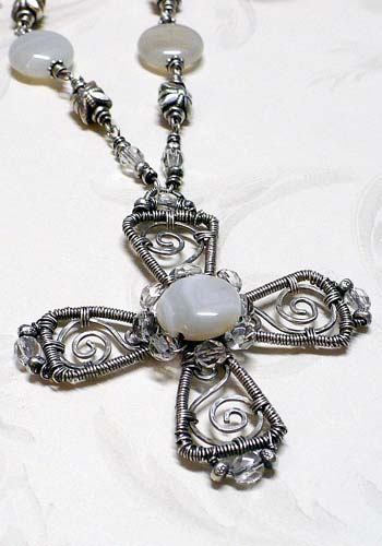 Agate Cross Necklace