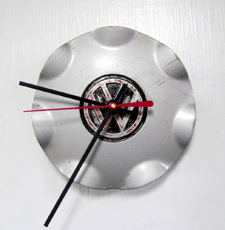 VW Hubcap Clock