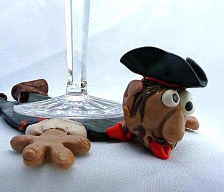 Polymer Clay Pirate Coaster