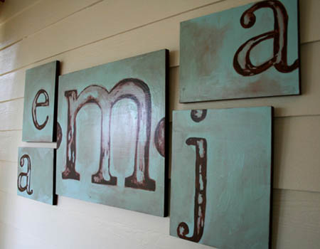 Custom Letter Block Painting