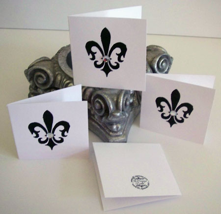 Fleur De Lis Gift Tag Cards